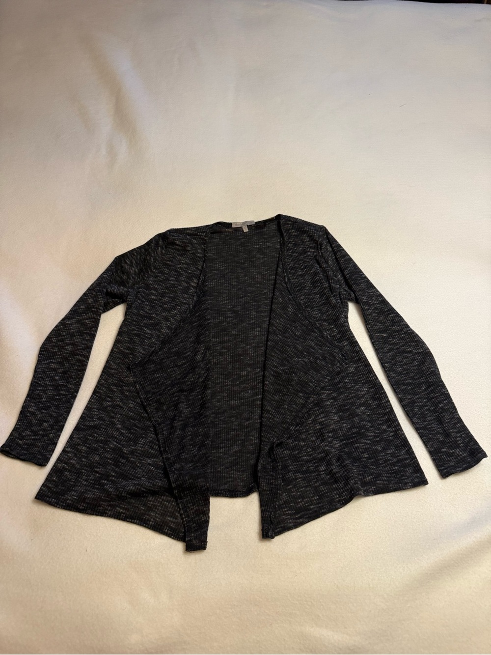 Charlotte Russe Black Heather Open-Front Cardigan